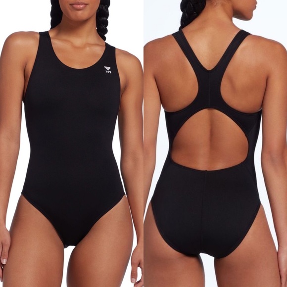 TYR Sport Women's Solid Maxback Swim Suit - Picture 3 of 8